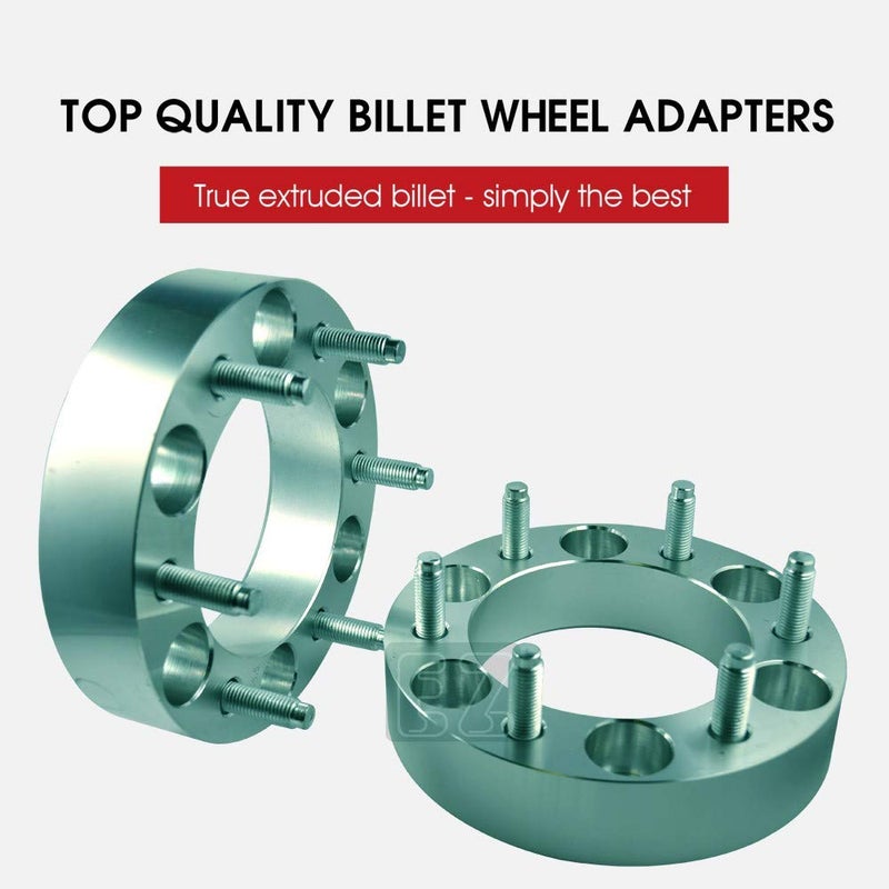 ezaccessory 2 Wheel Adapters 6x135 to 6x5.5 (6x139.7) Fits Ford F150 05-20 to Mount Toyota Tacoma 4Runnder Tundra FJ Cruiser 6 Lug Wheels 1" Thick - Image 4